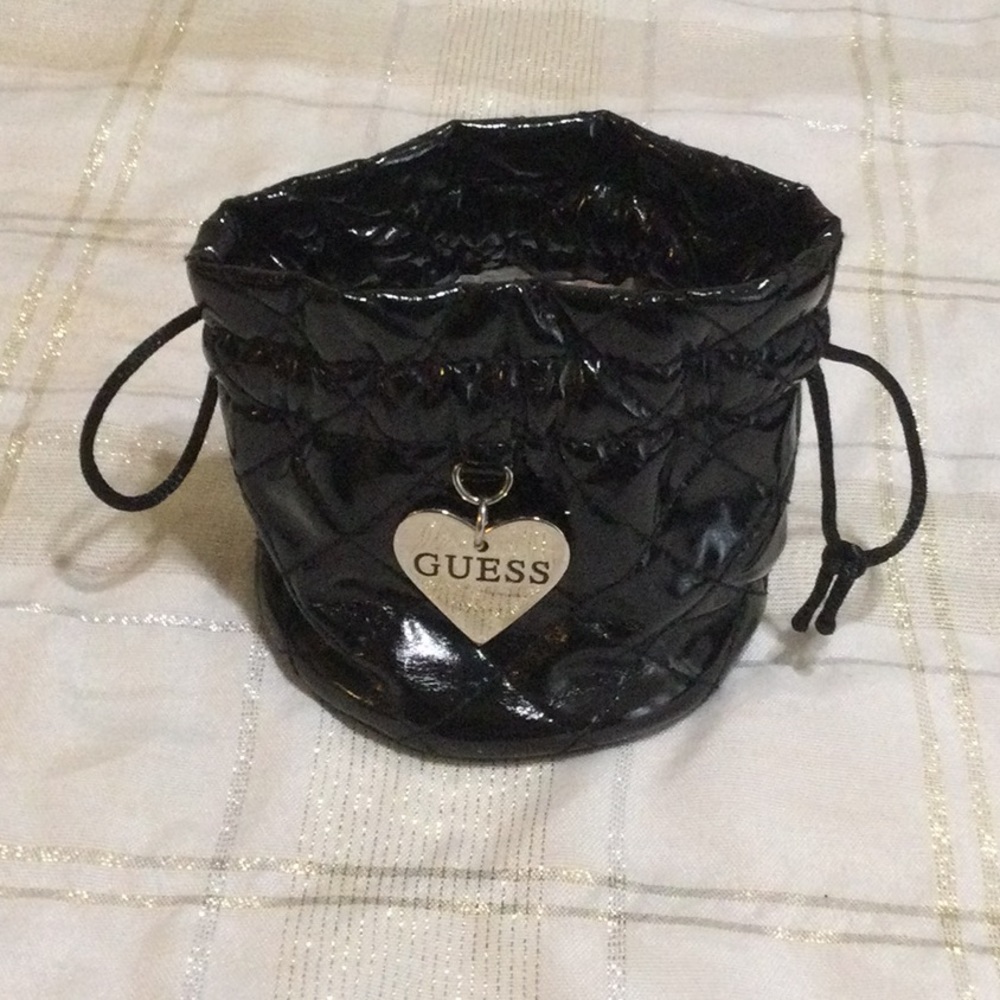 Guess vintage black cosmetic pouch #.